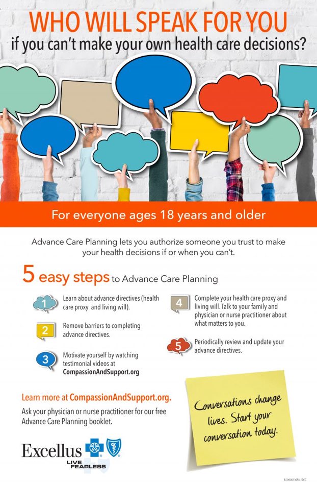 Conversations Change Lives! Start your conversation today. Follow Five Easy Steps. #NHDD2022 <a href="/HealthNYGov/">NYSDOH</a> <a href="/NYSAGING/">NYSOFA</a> <a href="/GovKathyHochul/">Governor Kathy Hochul</a> <a href="/ExcellusBCBS/">Excellus BCBS</a> <a href="/IPROQINQIO/">IPRO QIN-QIO</a> @csnedekerkazdan <a href="/MOLSTMeg/">Meg Greco</a> <a href="/The_NPA/">Nurse Practitioner Assoc NY State</a> <a href="/NYeMOLST/">New York eMOLST</a> @mssnytweet <a href="/MSSNYRothberg/">Charles Rothberg, MD</a> <a href="/DrMaryTBassett/">Dr. Mary T. Bassett</a> <a href="/NYSSPA/">NYSSPA</a>