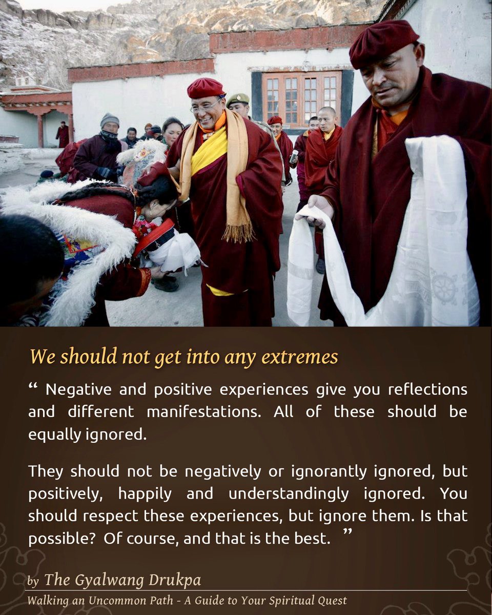 Drukpa's tweet image. We should not get into any extremes

#WalkingAnUncommonPath 
#UncommonPath #Spirituality #DrukpaQuotes #Drukpa #MiddlePath