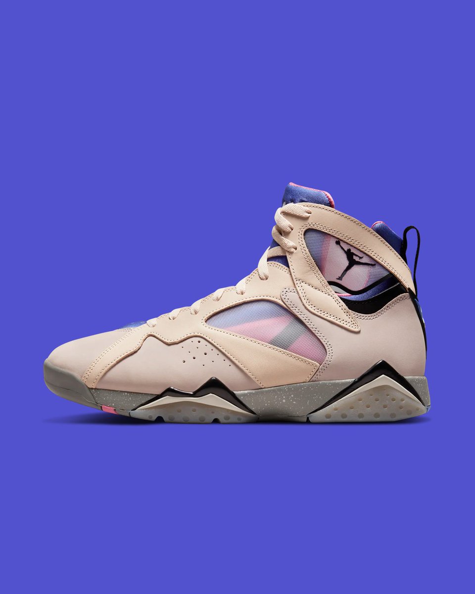 Mixing gemstone colors on transparent panels.

The <a href="/Jumpman23/">Jordan</a> Air Jordan 7 'Sapphire'

Available at 10am ET 🇺🇸 

go.nike.com/CQTNSjUshGN