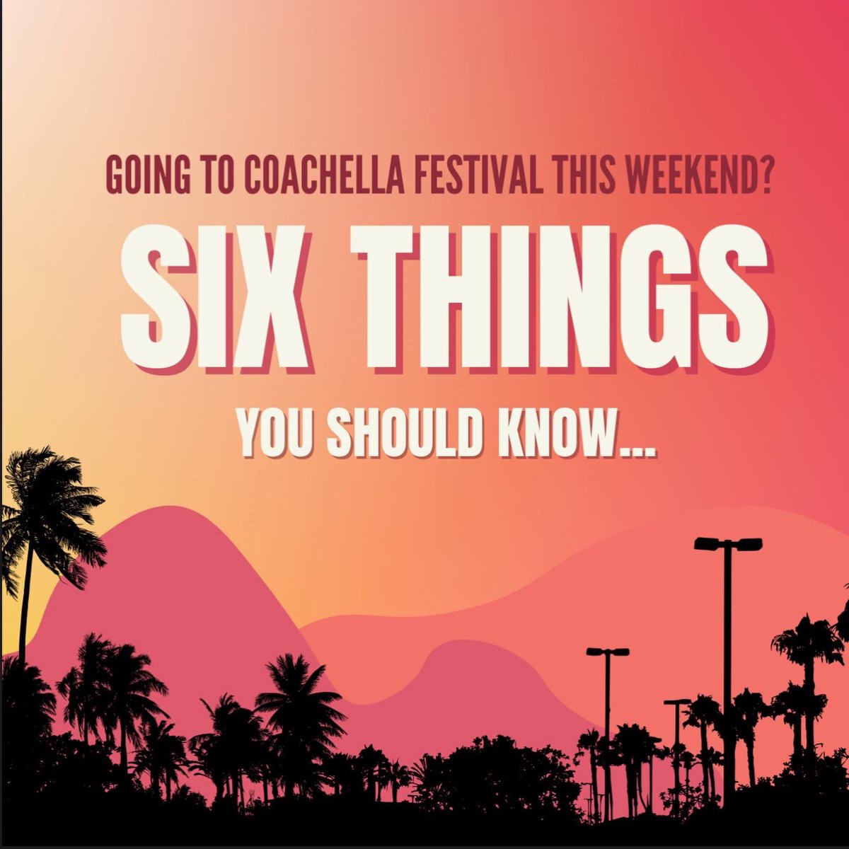 Are you going to @coachella festival this weekend or tuning in to your favorite artists? There are six things you should know. 🧵 1/6 #Coachella #Coachella2022