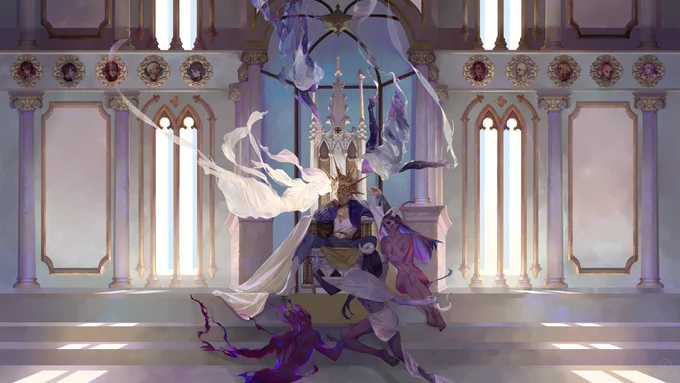 Artwork for a visual novel game, Shepherds of Haven by Lena Nguyen. #illustration #artwork sketches of this piece (and lots more) can be found on my Patreon. 