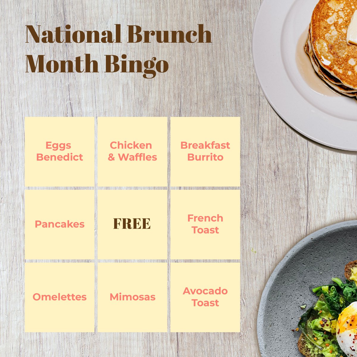 We’re easily calling bingo on this one. How about you? #NationalBrunchMonth 🥐 🍳 🥞 🍗 
Brunch Ideas: @Chick-fil-A, @The Cheesecake Factory, Saul Good Restaurant &amp; Pub
bit.ly/3LTeTQ7