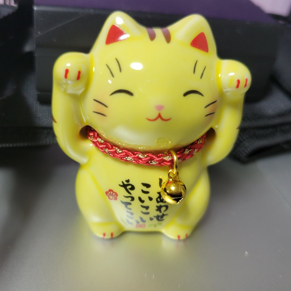 今年はトラ年なのでお寺にトラ招き猫がありました。かわいいですね！