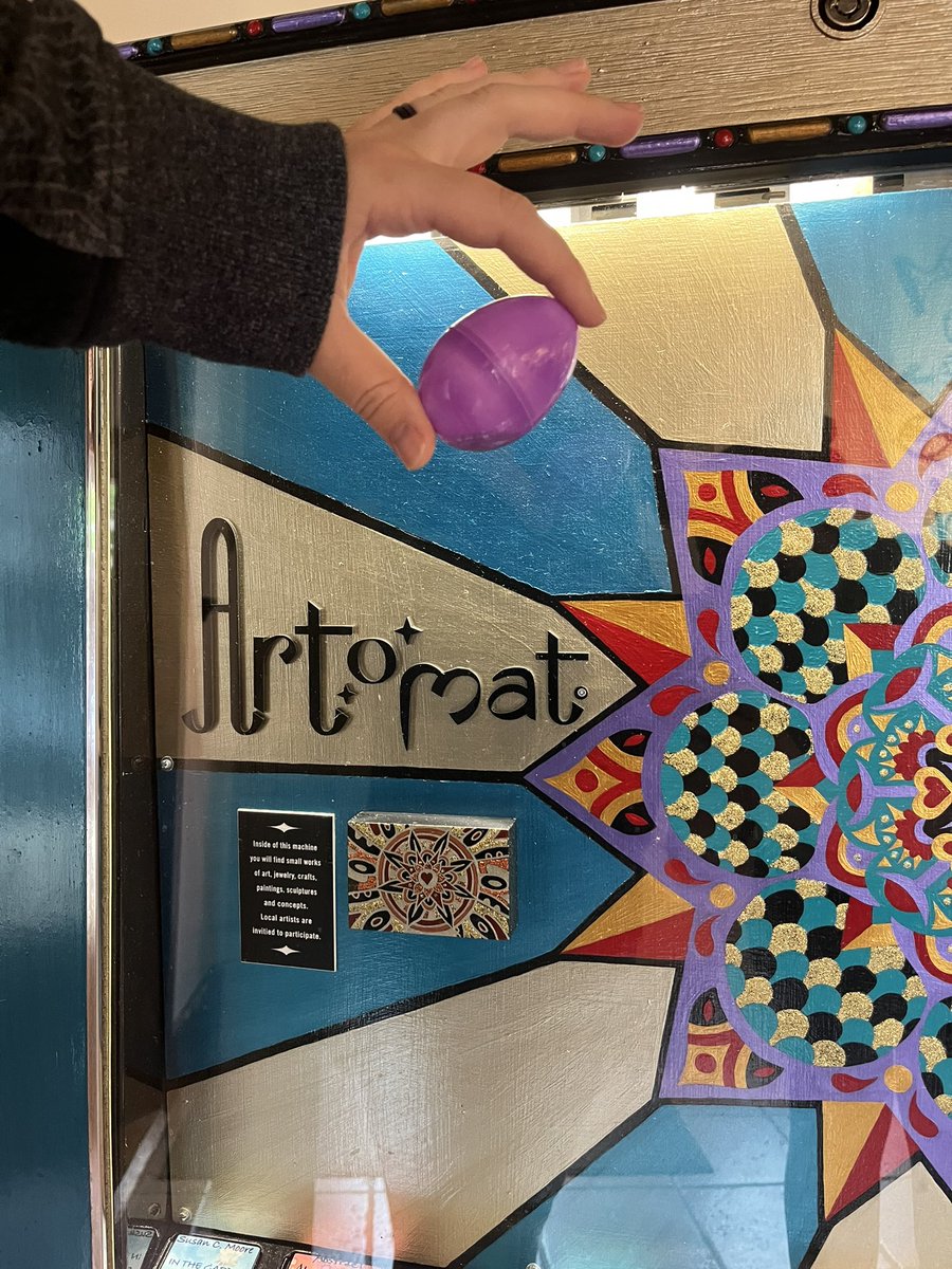 There maybe an egg hiding in the gallery with a tiny art surprise. Stop in to see if you can find it. #hiddensurprise #artomat