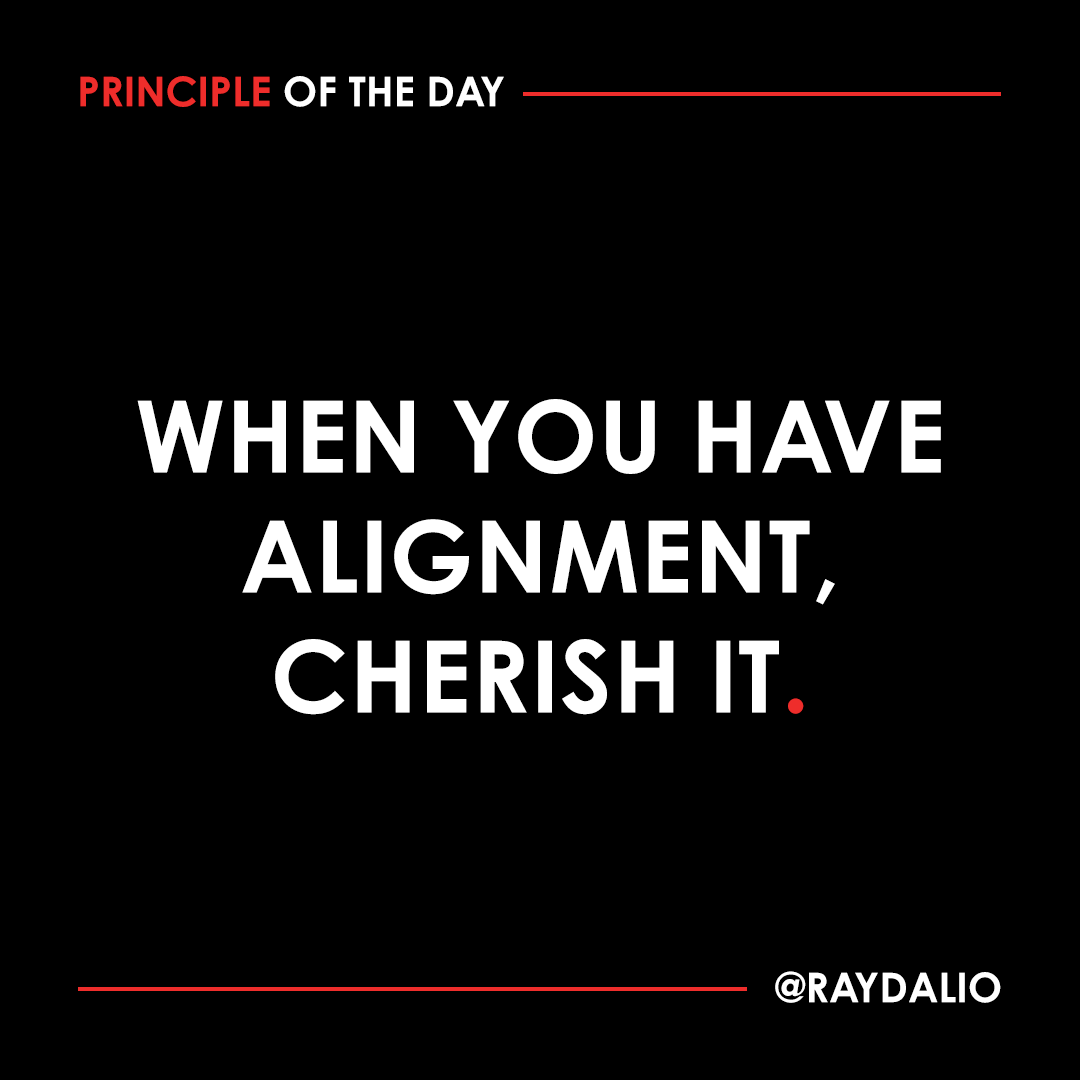 RayDalio's tweet photo. While there is nobody in the world who will share your point of view on everything, there are people who will share your most important values and the ways in which you choose to live them out. Make sure you end up with those people. #principleoftheday https://t.co/hluJIMAQ6p