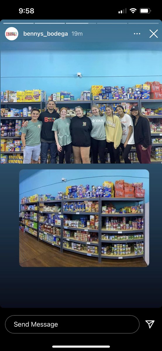 Proud of @spartakeyclub who donated and helped organize @bennysbodega! Together, we can make a difference!