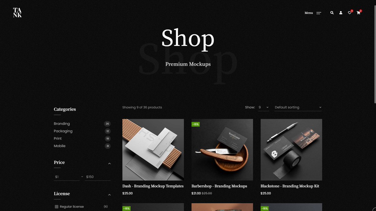 "Tank" is now eCommerce ready! New Shop pages have been added to the template. 😍
Demo: 👉 demo.themetorium.net/html/tank/shop…
Download here: 👉 1.envato.market/tank