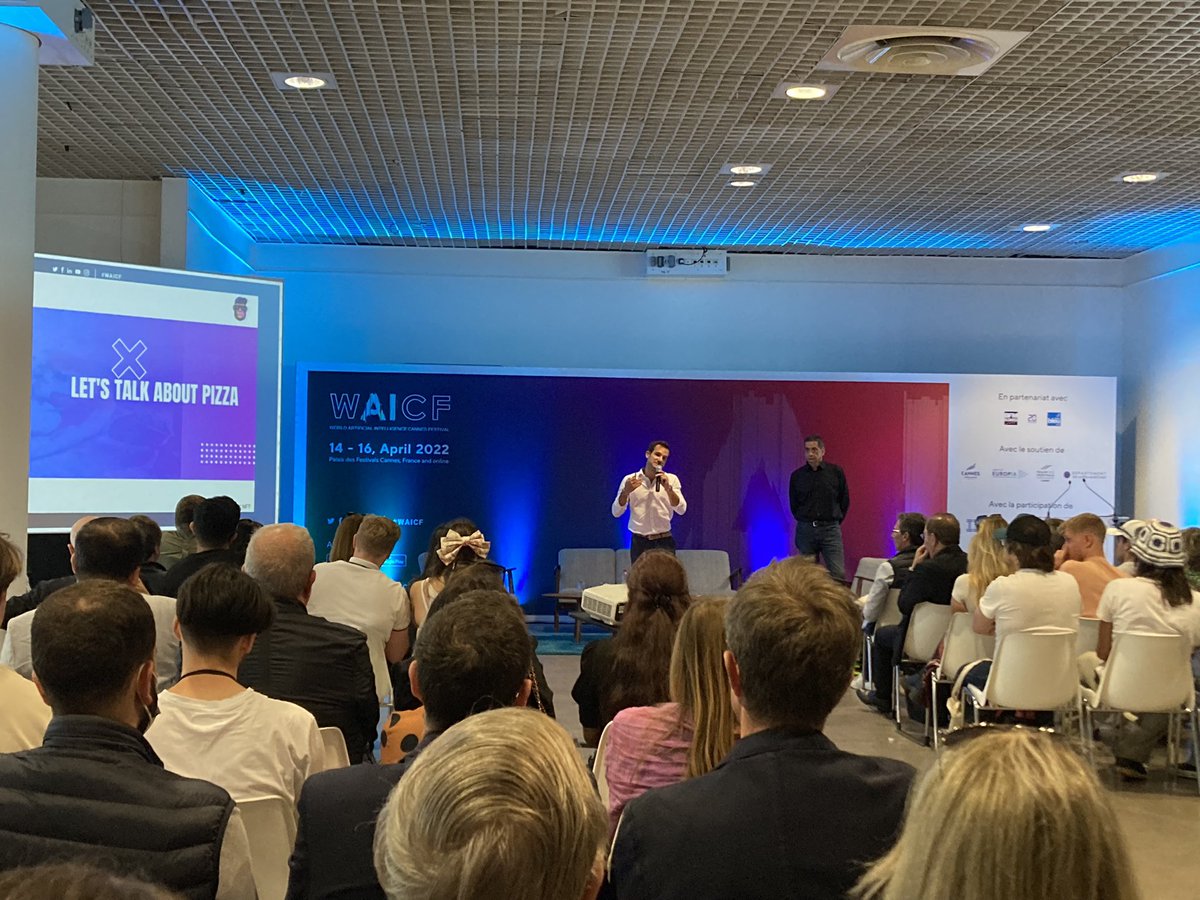 Parlons de nft, cryptomonnaies et metavers au #waicf, premier salon de l’intelligence artificielle lancé par @davidlisnard à @villecannes avec @HenriPuaux et @frankchikli @ImmyNft