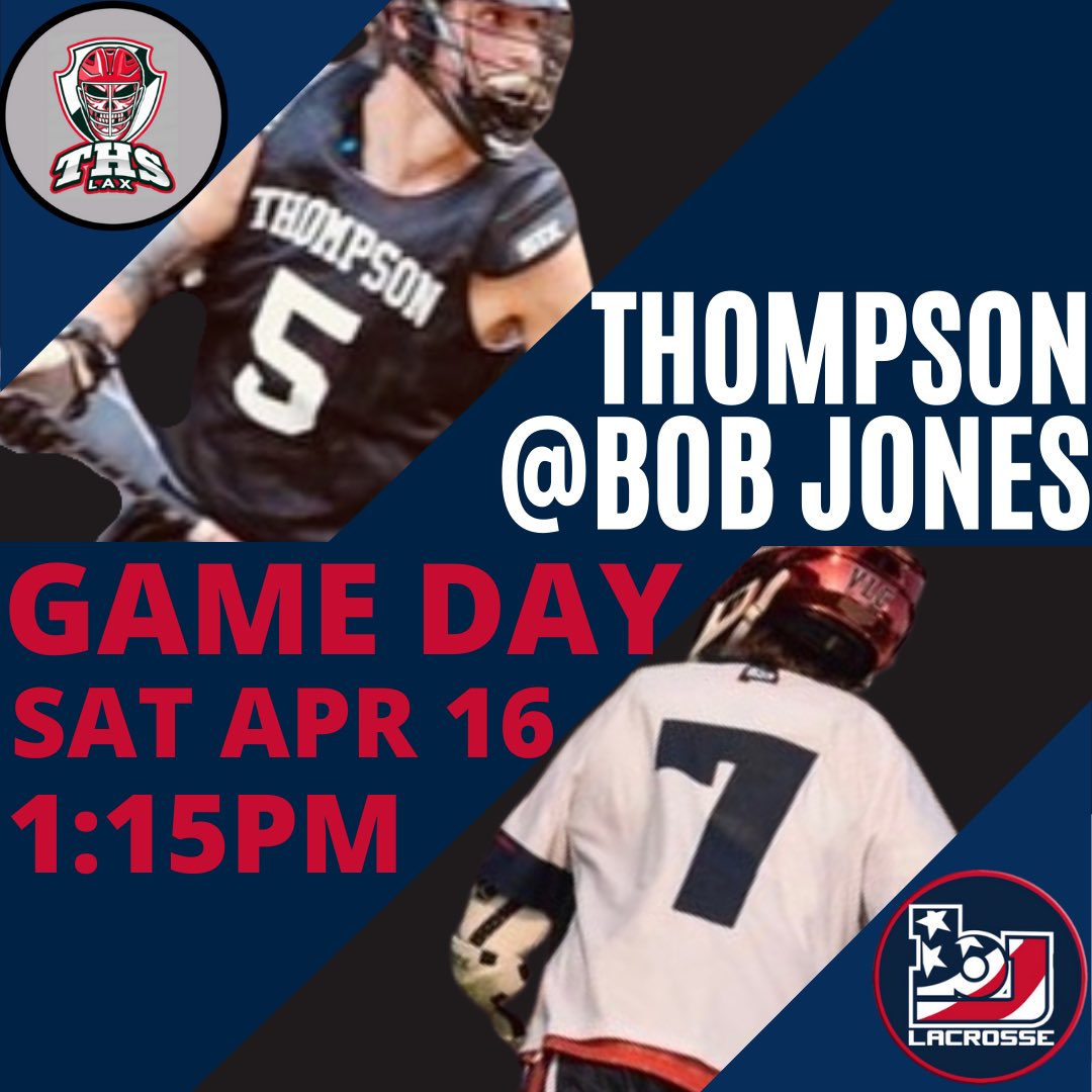 bobjoneslax's tweet photo. 1:15PM - Bob Jones takes on @THS_Warrior at Home! Rain looks like it is going to hold off - so come cheer our boys on! 🥍🥍 👏🏻 👏🏻
Let’s go BJLAX!
#lax4life #lacrosse #bobjoneslax @BobJonesHigh https://t.co/PIEIMNZTOd
