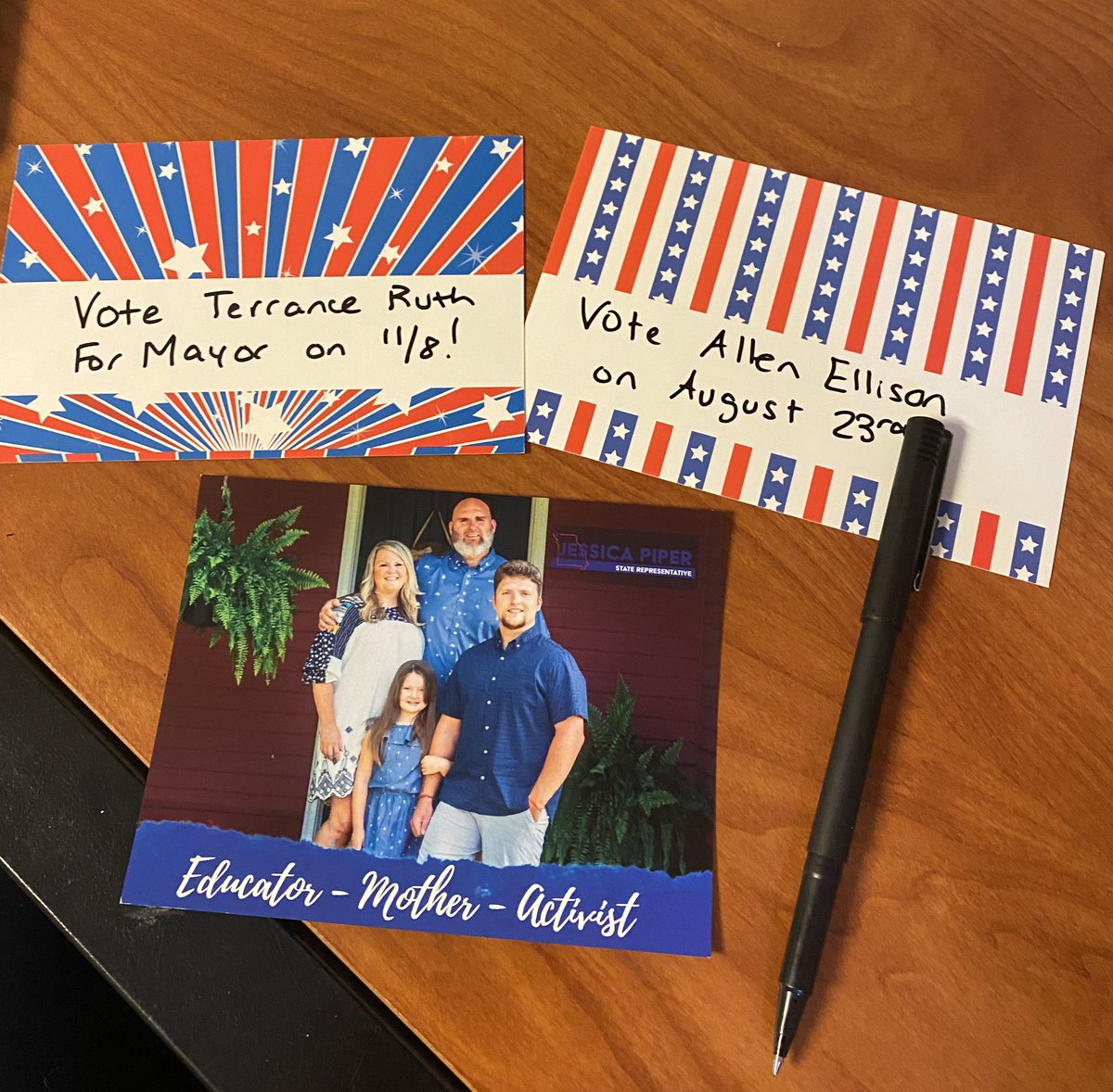 RoadmapProgress's tweet photo. This weekends activities include postcard writing for three of our candidates: @truthforraleigh @piper4missouri and @AllenLEllison! #postcardwriting #progressiveactivism https://t.co/EJSJ1F1MRh