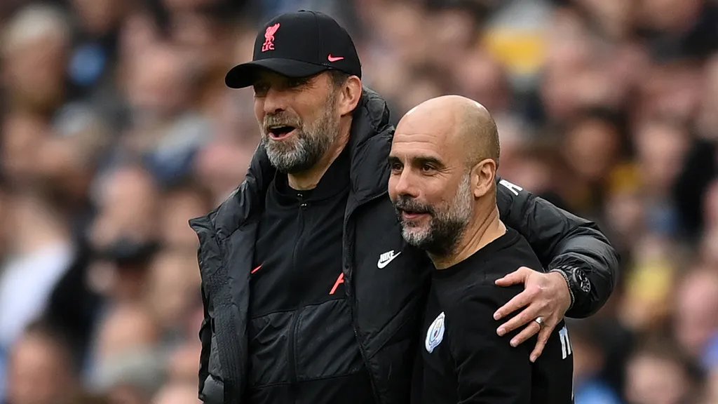 Bwinpe8's tweet photo. Liverpool and Manchester City's run-ins: Where the Premier League title will be won and lost. The two sides are separated by a solitary point with seven games of the 2021-22 season remaining, so who will come out on top? https://t.co/6JmrCHQghk