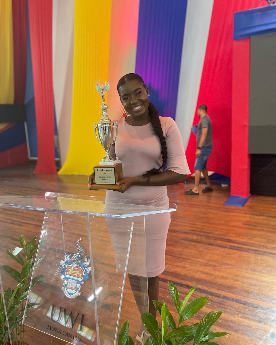 campbell_tamoy's tweet photo. The product of favour from God and hard work. You’re looking at the newly minted Premier Student Awardee in the category of Culture as well as being the Keynote Speaker at the UWI Students Award Ceremony✨

#Excellence #MadamRoar #KeynoteSpeaker https://t.co/xLBxkPAQLZ