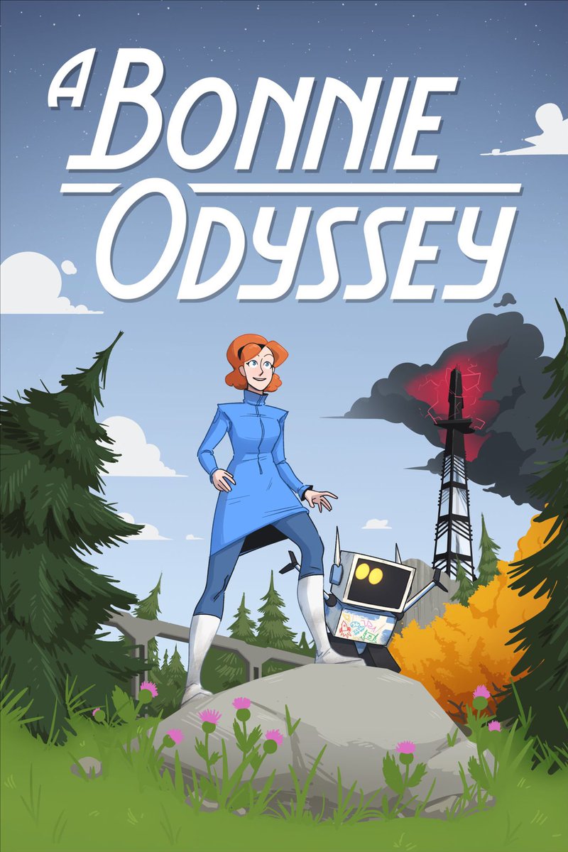 Astrodreamer_'s tweet photo. Check this out, the cover art for our first game “A Bonnie Odyssey” there are so many cool things in this but for me JU-NO’s lil face makes it all. Can’t wait to play this game… #gamedev #IndieGameDev #indiedev #gamer #gamergirl #screenshotsaturday #indiegameart #gamecover https://t.co/NBAu1RTJn4