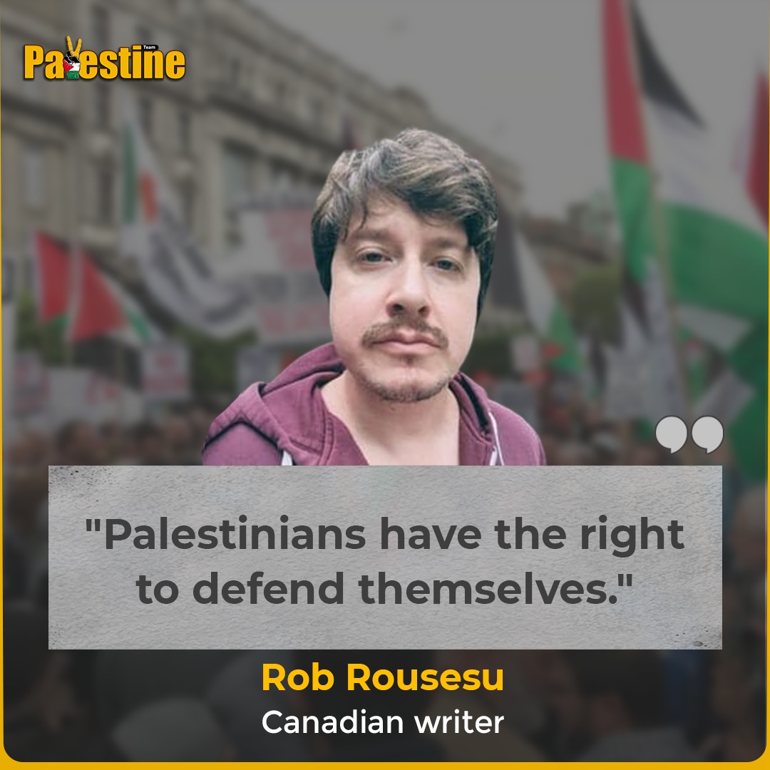 VPal_team's tweet photo. Canadian writer Rob Rousesu expressed his solidarity with the Palestinian people, highlighting their right of self-defence. https://t.co/TgOssAh1QQ