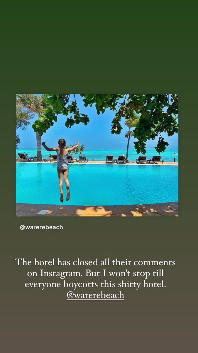 The hotel has closed off their comment section on Instagram but I won’t stop till everyone boycotts this crazy hotel. The owner and manager said I lied about my experience 49