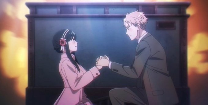ヨルさんとロイドさんのプロポーズシーンみると、本当にアニメ化って最高だなと感じる(*'˘`*)♡
 #スパイファミリー
 #SPY_FAMILY 