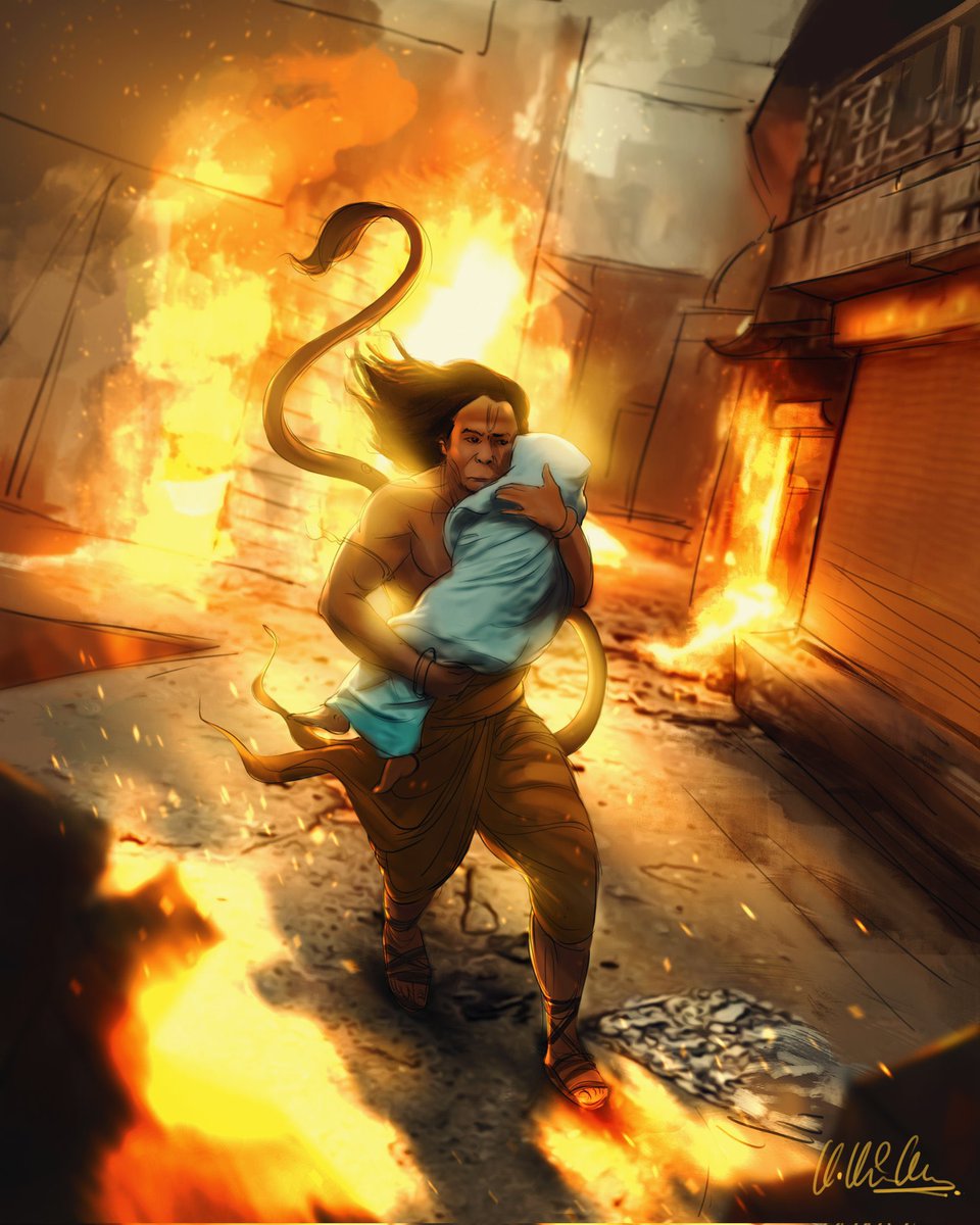 perfectminz's tweet image. By the one and only Karan Acharya #HanumanJanmotsav #NetreshSharma #KarauliViolence