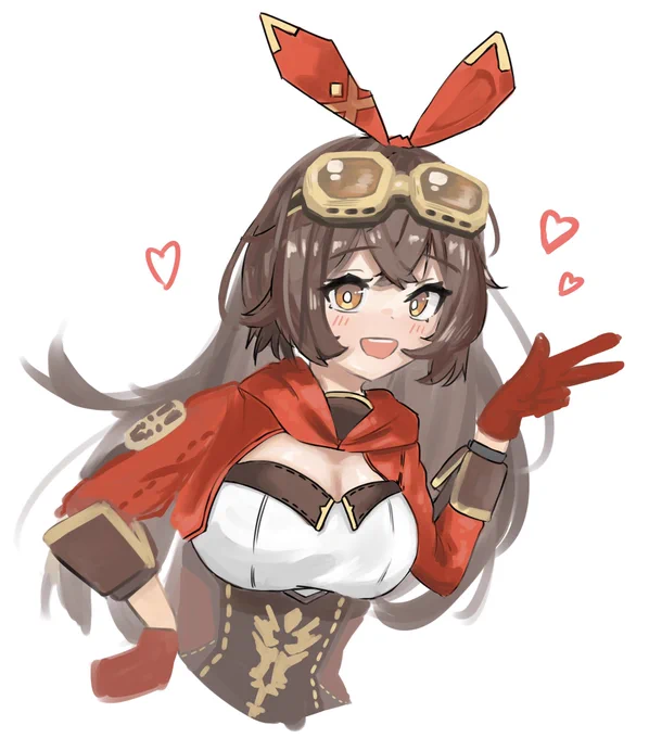#原神毎日お絵描きチャレンジ 9日目アンバー 