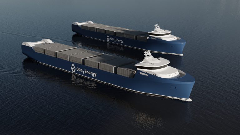hydrogfan's tweet photo. #Gen2Energy has signed a contract with #Sirius Design & Integration for the design of 2 specialised vessels for the transport of up to 500 40-foot containers with compressed #hydrogen. These will be two large vessels of around 190 m in length. #Fuelcell https://t.co/71p0QZB59u