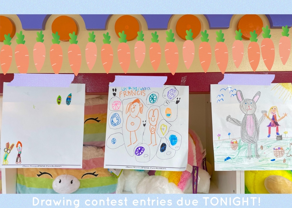 The deadline to enter our « Grandrabbit and Me » drawing contest is today at 6pm!  
🐰🎨