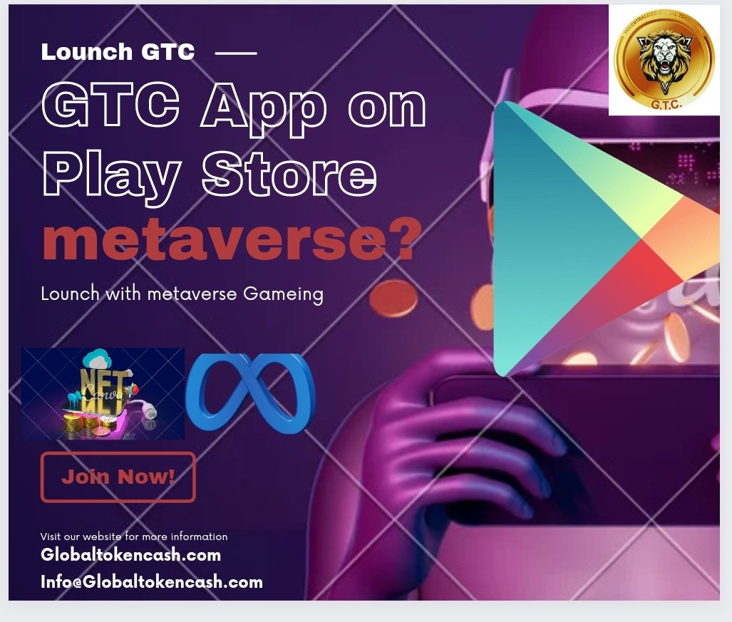 c_globaltoken's tweet photo. Global token cash GTC on Play Store with metagaming shop
Comeing soon
#Metaverse #DeFi #GameFi #Binance 
#Play2Earn #crypto #BSCgems #BSCgemsalert #ElonMusk #ElonMuskBuyTwitter #Btrlexchange
#coinsniper #Coinscope https://t.co/Qwbzgny04i