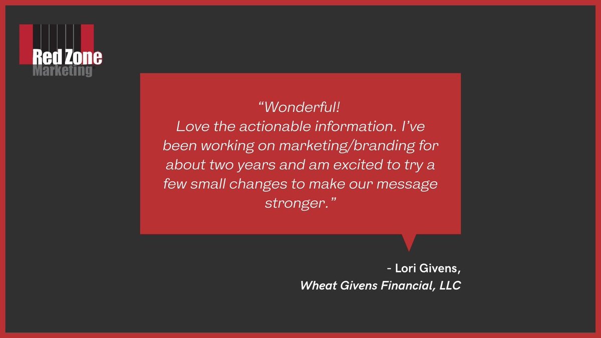 If you're looking to improve your brand's message and focus, contact us today and we'll help you take your brand from good to great! Still on the fence? Check out what past clients have said.