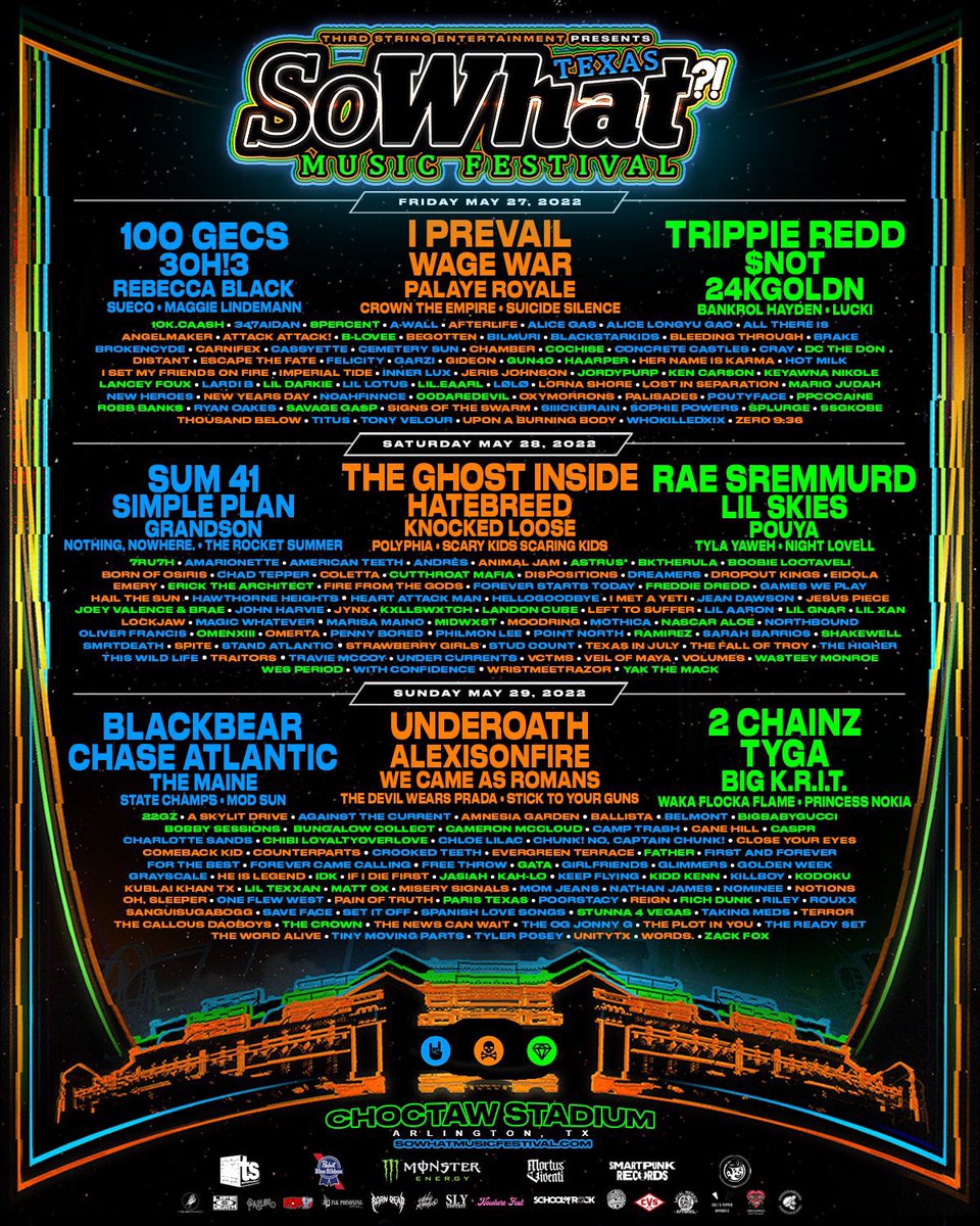 matchstickghost's tweet photo. WE'RE PLAYING DAY 3 OF @sowhatmusicfest!!! message us for discounted tickets! 🎫 https://t.co/kSLccGtgYr