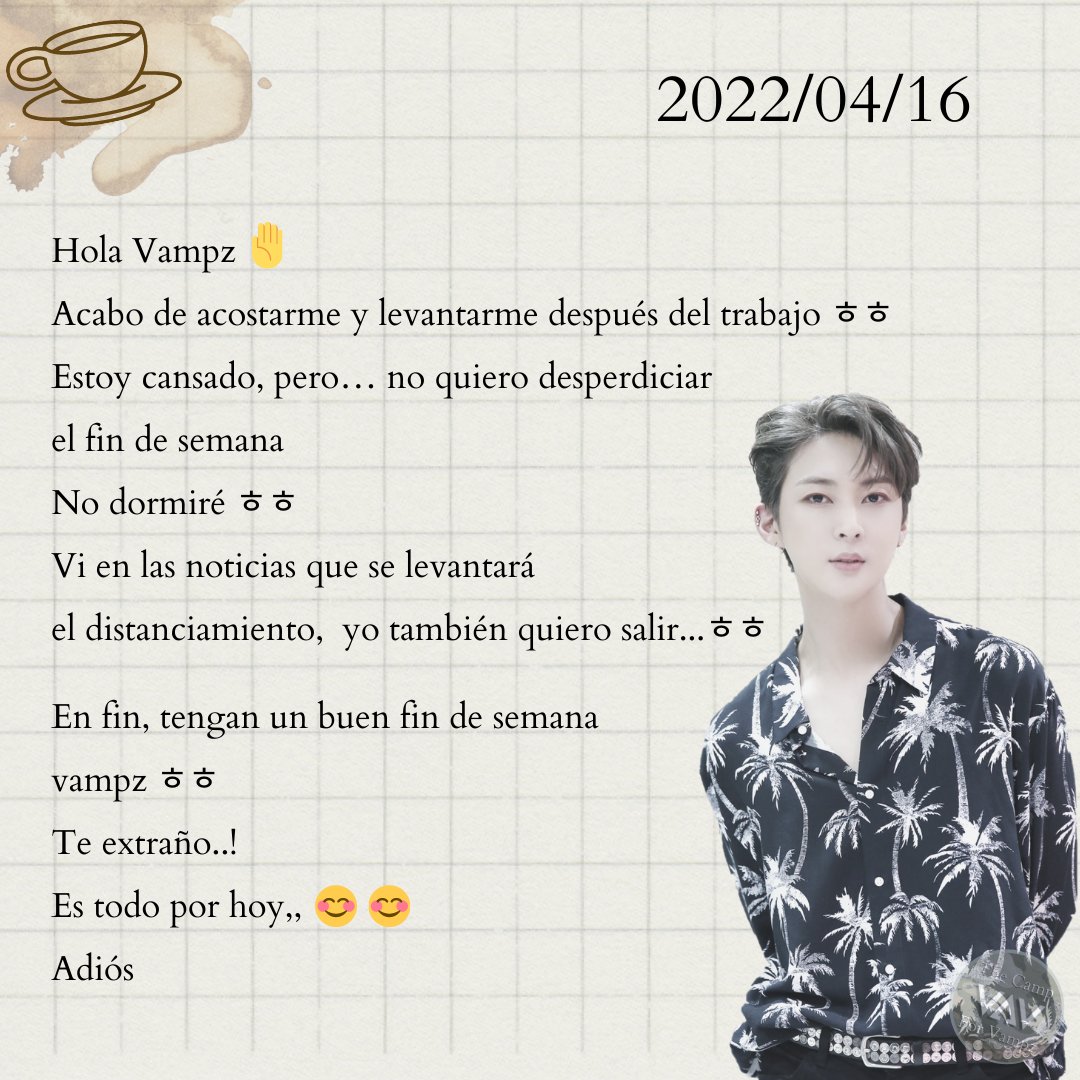 CampforVampz's tweet photo. Diario de Ace en español 💕 22-04-16 💕
@twt_VAV @VAV_official @VavCash

#VAV #vampz #브이에이브이 #뱀즈 #ace #에이스 https://t.co/C91kXf0tjI