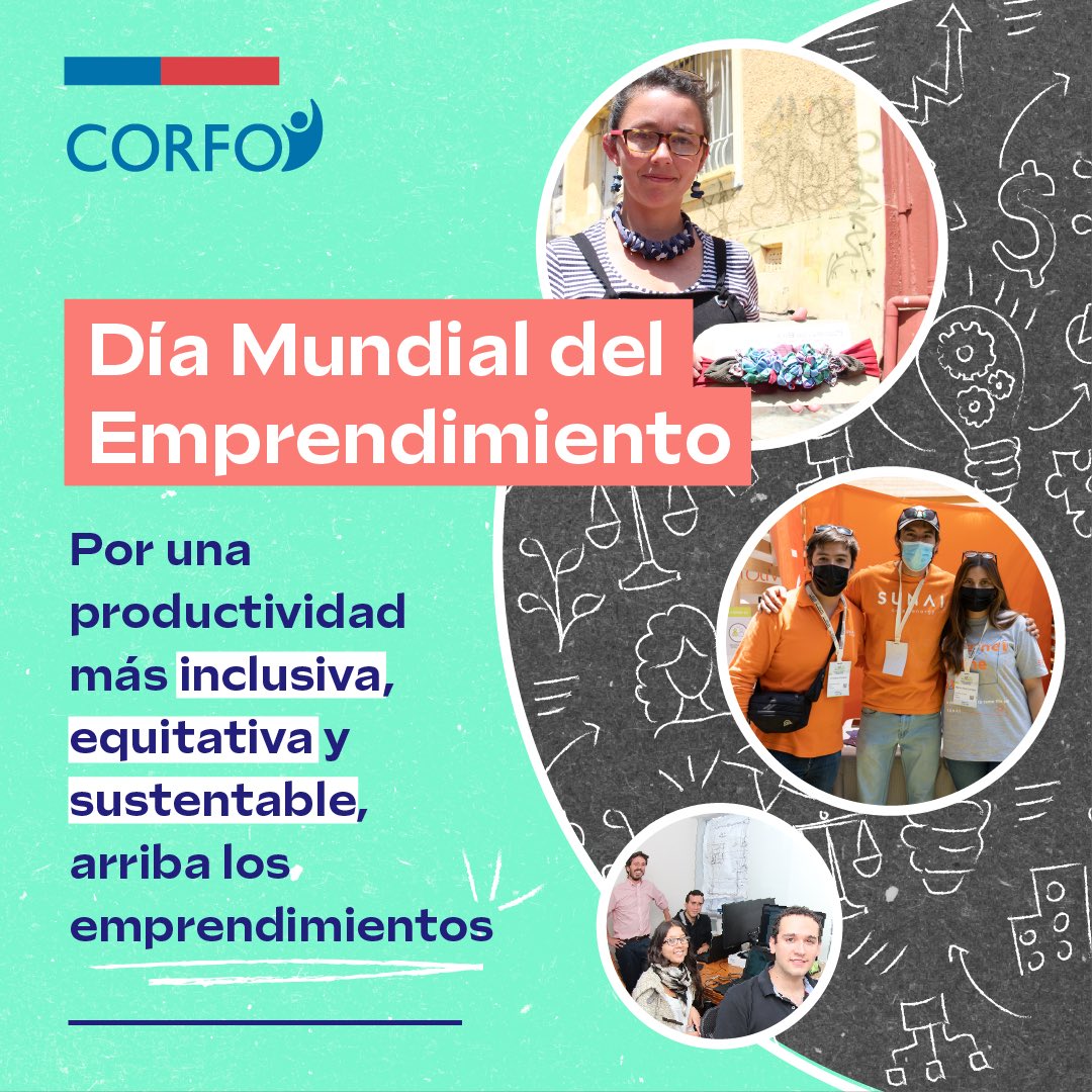 Corfo's tweet image. El emprendimiento lleva trabajo y crecimiento a todas las chilenas y chilenos 👏👏👏

¿Quieres descubrir nuevas herramientas para avanzar con tu proyecto? Ingresa a elviajedelemprendedor.cl 

#DíaMundialDelEmprendimiento