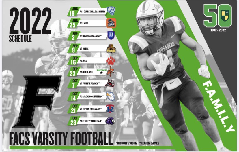 FACS Football Program (@facscrusaderfb) on Twitter photo Excited to see our guys compete this year! <a href="/SEVEN_COACHMO/">Jeremy Moore</a> <a href="/johnvarlas/">John Varlas</a> <a href="/FACS_Crusaders/">FACS</a> <a href="/sportsfacs1/">Facs Sports</a> <a href="/FACS_Alumni/">FACS Alumni</a> @ Excited to see our guys compete this year! <a href="/SEVEN_COACHMO/">Jeremy Moore</a> <a href="/johnvarlas/">John Varlas</a> <a href="/FACS_Crusaders/">FACS</a> <a href="/sportsfacs1/">Facs Sports</a> <a href="/FACS_Alumni/">FACS Alumni</a> @