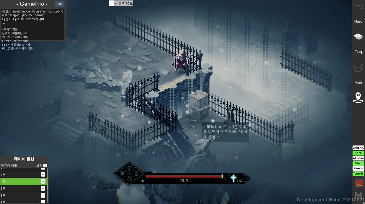 DavidSpaceDuck's tweet photo. Trying to put a kind of volumetric fog for better readability of height. Of course a fake 2D solution :p

#ChronoSword #gamedev #indiedev #pixelart #madewithunity #screenshotsaturday https://t.co/e9uUvlTjTw