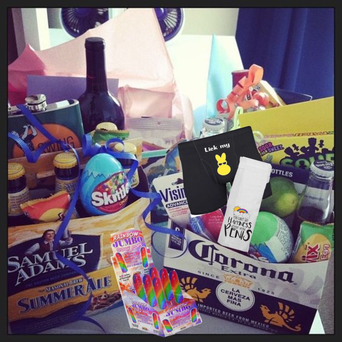 DelTacoGuy's tweet photo. Happy Easter @angelicsackler Iโm your #secretbunny
I hope you like them, I couldnโt just decide on one basket so hereโs a few! Even one for your little pup. Happy Easter bud. https://t.co/sZ8O6fQj52