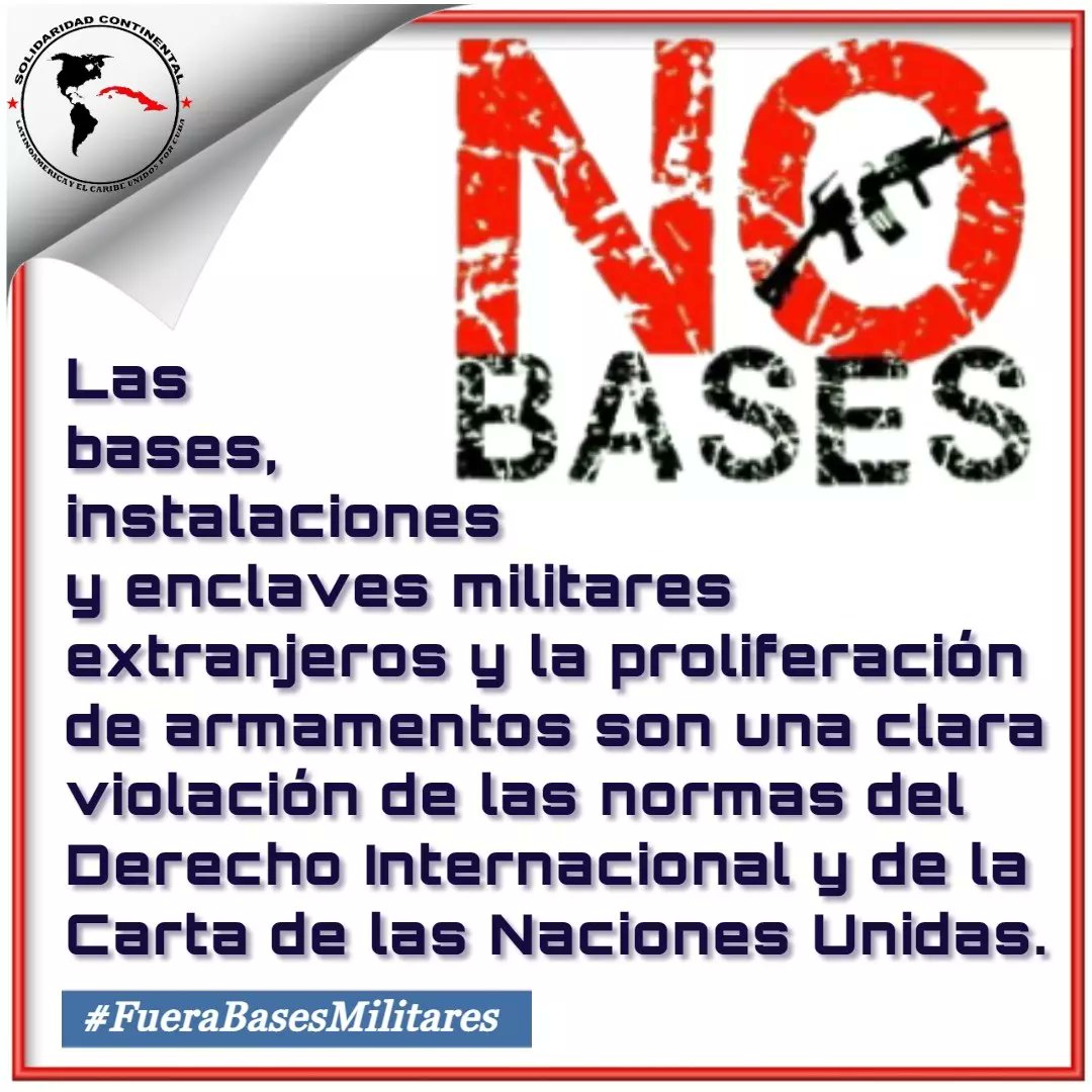 RVenezuelano's tweet photo. #FueraBasesMilitares https://t.co/i9u4ggHUZP