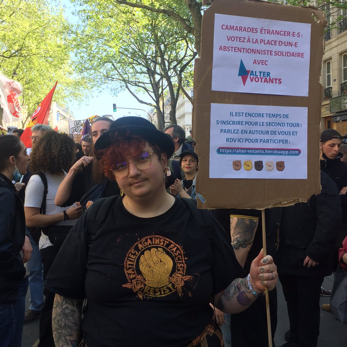 Siouplé les copaines abstentionnistes, inscrivez-vous sur <a href="/altervotants/">Alter-votants</a> pour donner votre voix à une personne étrangère pour le second tour 🙌 <a href="/MSolidarites/">Marche des Solidarités</a> ❤️

alter-votants.herokuapp.com