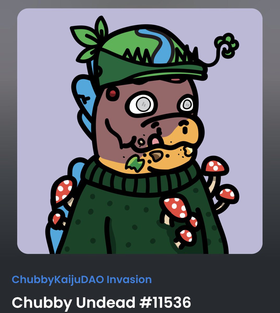 Jack_A27's tweet photo. So to celebrate @ChubbyKaijuDAO big moves in their marketplace, gen 2 mint, and can’t forget that #CRUNCH !! I’m gonna do a give away for this dope gen 2 undead zombie at 500 followers just follow the requirements!!! 🔥🔥🦖
Like + RT + Follow !! Let’s get chubby 🦖🆘🍔🧟‍♂️❤️ https://t.co/PCe4i1BMua