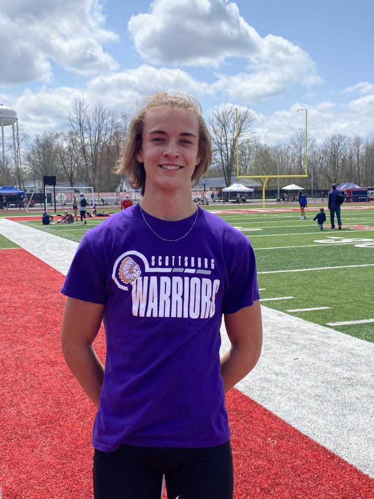 Mason Busick wins 300 Hurdles and breaks the school record with a time 41.5!