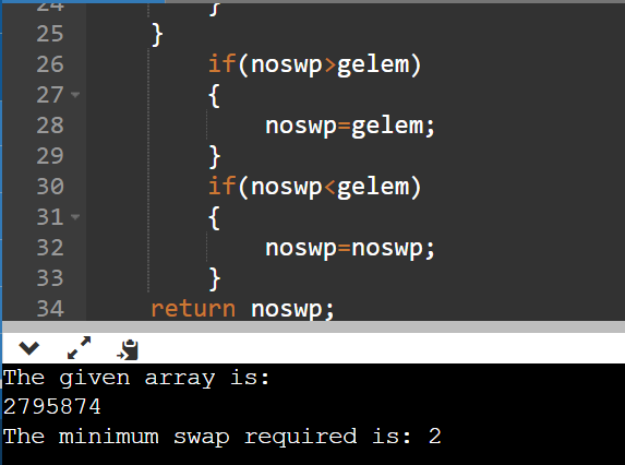 tripathi__vt's tweet photo. day"78" of #365daysofcode with 
@scaler_official
problem : "Write a program in C++ to Find minimum number of swaps required to gather all elements less than or equals to k"
//Started with C++//
#scalerdiscord #scalerlearning https://t.co/ryQgJJfI2b