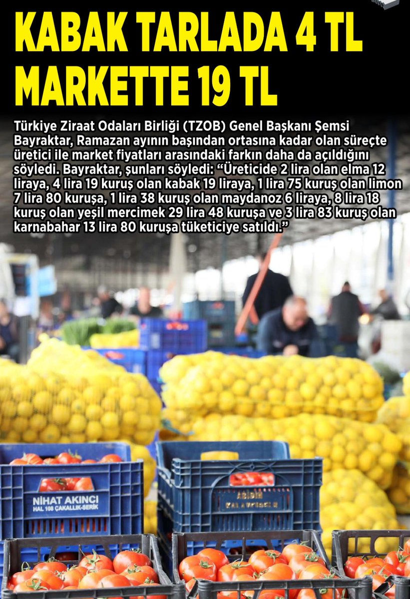 semsibayraktar's tweet photo. Tüketici fiyatlarındaki artışları durdurmak için yapılması gerekenleri, tarım sektörünün sorunlarını ve Ramazan ortası üretici market fiyatlarını değerlendirdiğim basın açıklamamız gazetelerde geniş yer aldı. https://t.co/wR4o9mCGHe