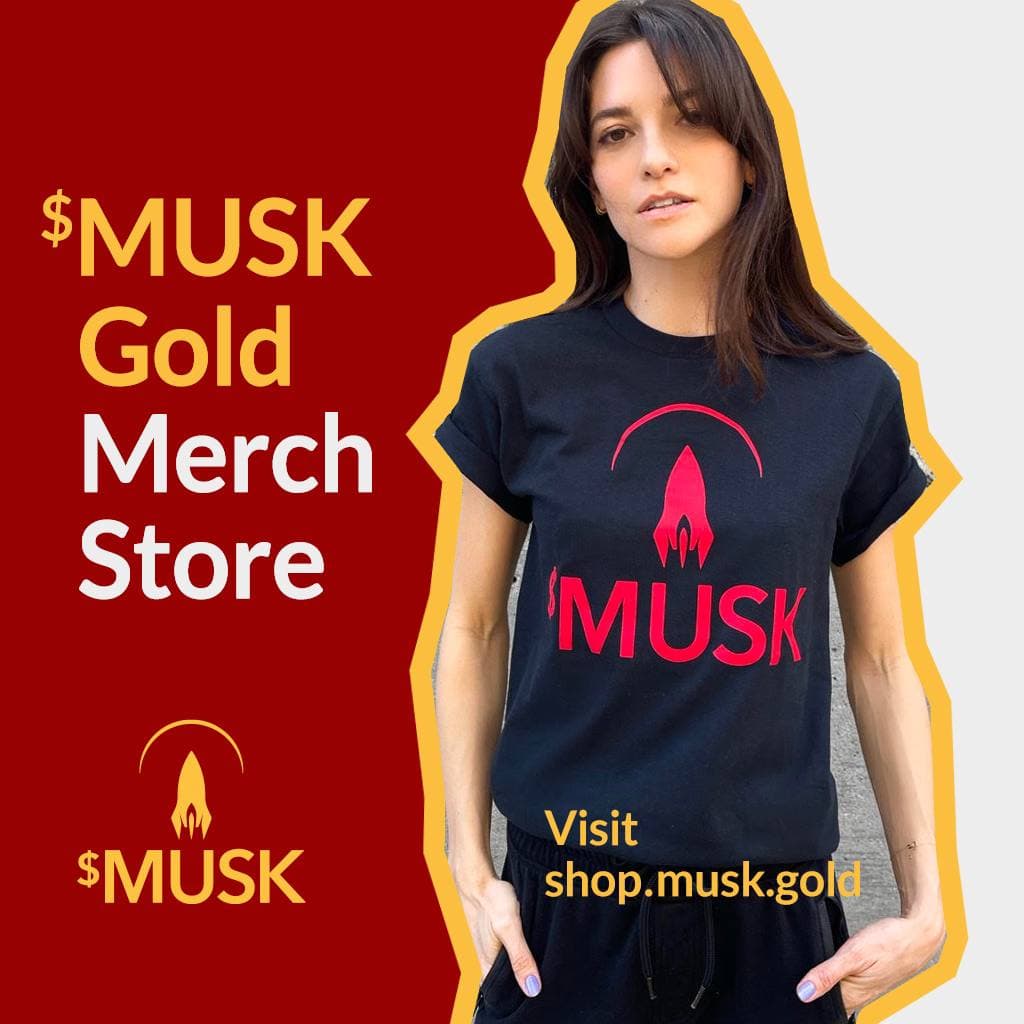 SportsCruncher's tweet photo. Outfitting a small country in $Musk merch. #muskgold #muskforce https://t.co/rU8ohOILJe