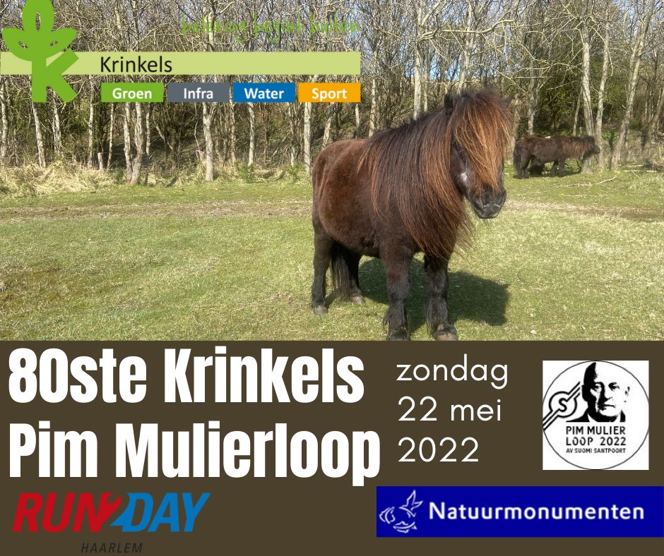 Grote kans deze supporter tegen te komen op het parcours van de Pim Mulierloop op 22 mei 2022.