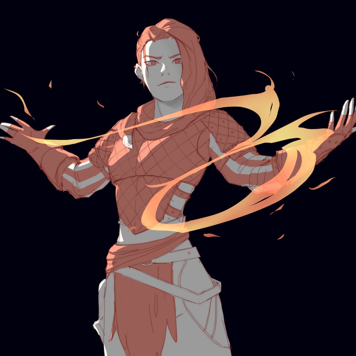 Seraphandreyl's tweet image. Erryna Lockhart
Quick study of SUPJA’s work. youtube.com/watch?v=Fe1JGs…
#pyromancer #fire #study #artist #fantasy #boots #adventurer #sketch #orange #lineart #drawing #스케치