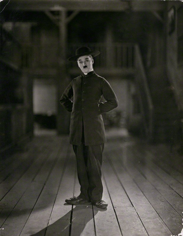 Charlie Chaplin on the set of The Pilgrim. 📷 James Abbe vintage bromide print, 1922 @NPGLondon