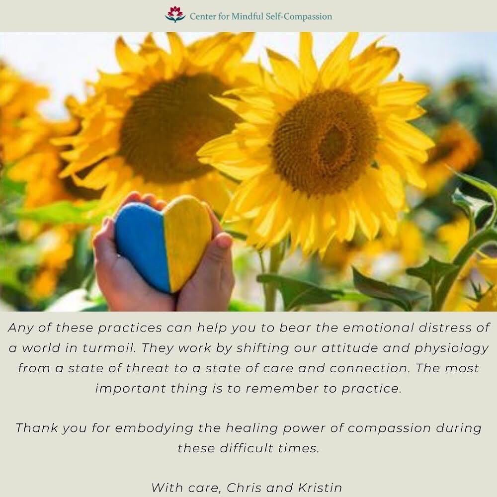 self_compassion's tweet photo. 10 Self-Compassion Practices for the Crisis in Ukraine 💙 #selfcompassion https://t.co/kCIhdrbMKS