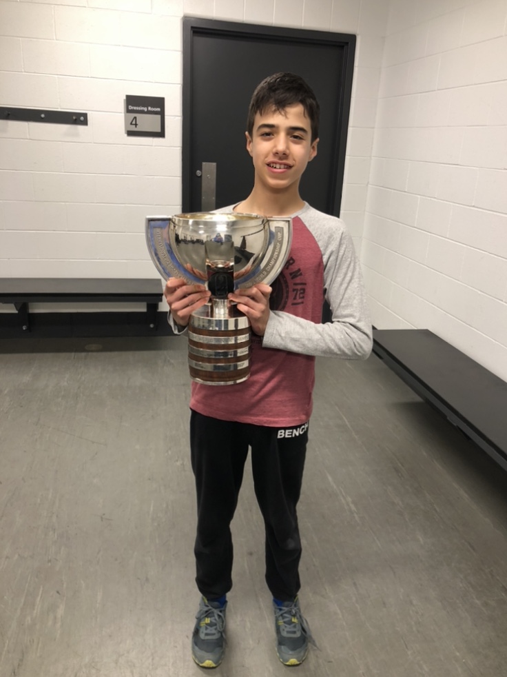 Here's forward Rowan with the 2015 World Junior Trophy. A lot of great effort goes into achieving success at that level and Rowan knows that what you put in you get out.