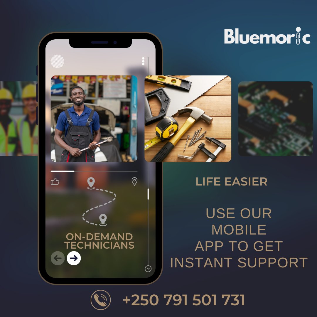 BluemoricApp's tweet photo. Getting #Technician is now easier than ever, simply #Download our App #Today on #GooglePlay or send us #Whatsapp message to get instant #Support. https://t.co/LxG1ht6DHk