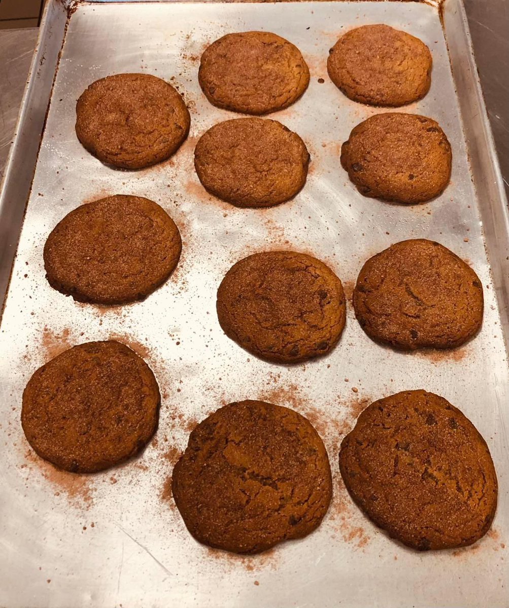 Just baked a mess of Twix Chocolate Chip Cookies!!  Happy Easter Weekend, come see us in Jacksonville today. 🙏🙏