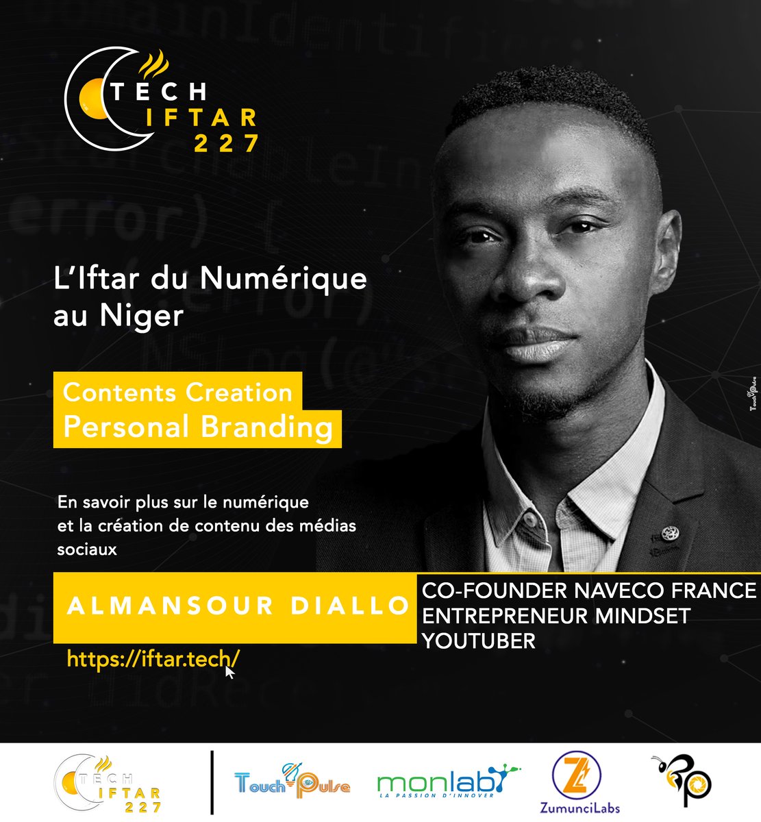 lourwana's tweet photo. {/#IftarTech227🍜🌜}
Venez rencontrer @almansour, le 1er Nigérien a obtenir le 𝐓𝐫𝐨𝐩𝐡𝐞́𝐞 𝐝𝐮 𝐜𝐫𝐞́𝐚𝐭𝐞𝐮𝐫 𝐀𝐫𝐠𝐞𝐧𝐭 sur Youtube avec ses +200k abonnées . 
https://t.co/p4wdmi9OAq
🗓 23.04.2022 

#Iftar #DigitalNiger https://t.co/grCdfdopFC