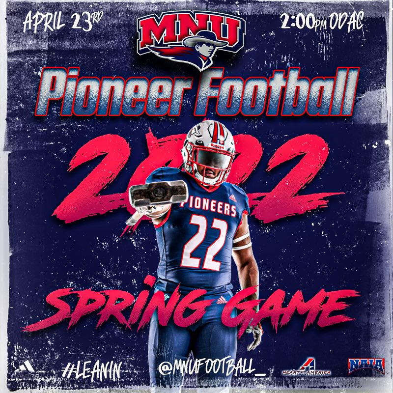 CoachHansen_'s tweet photo. 1️⃣ Week away from @MNUFootball_ Spring Game. Look forward to seeing all the recruits and signees at the game.  #LeanIN https://t.co/dP9g6I4rde