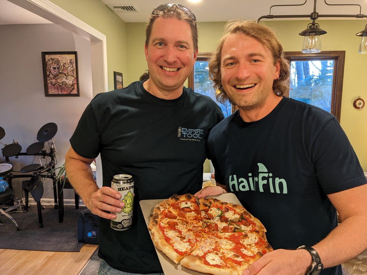 Of course I made pizza to celebrate our Shark Tank debut with our manufacturer, Empire Tool 🍻 #sharktank 
<a href="/TheSharkDaymond/">Daymond John</a>