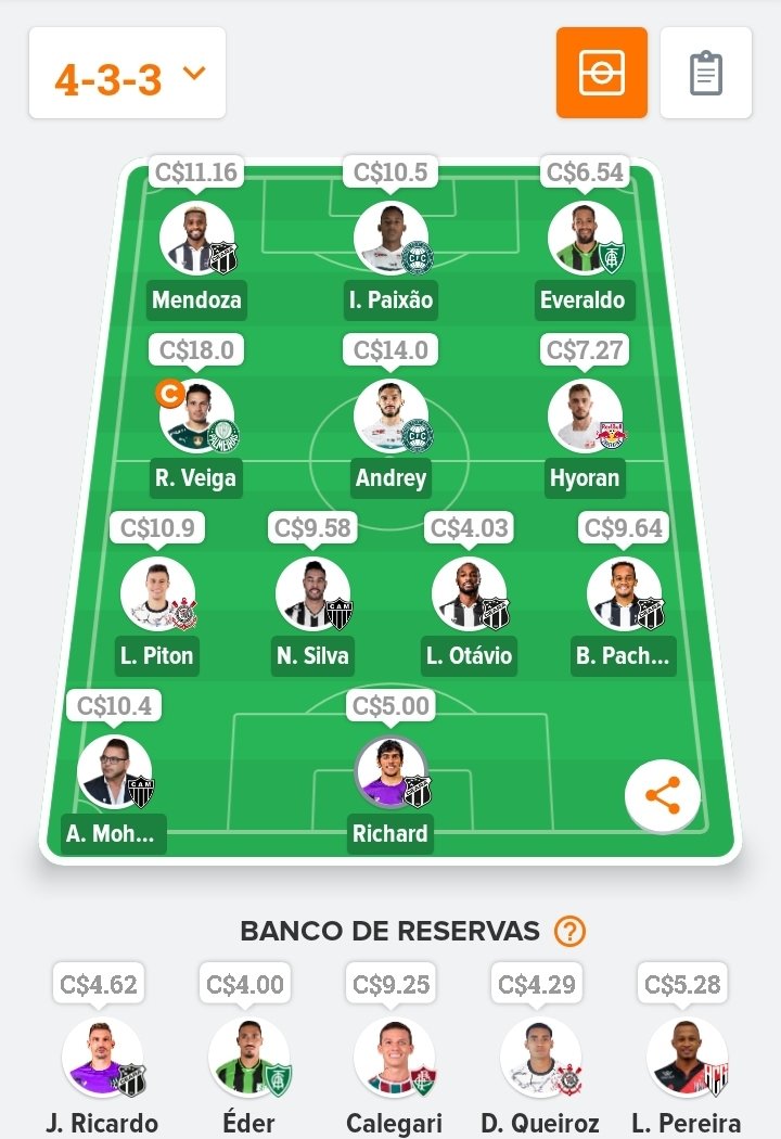 sandrojr190's tweet photo. @DicasdoCartola Goleiro esquema igual da primeira rodada https://t.co/wWFJYNmSMH